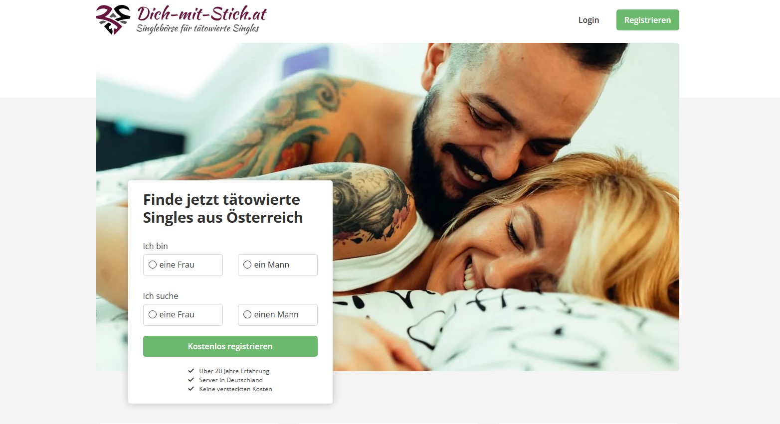Dich-mit-Stich.at – Die Singlebörse für Tattoo-Liebhaber in Österreich im Test